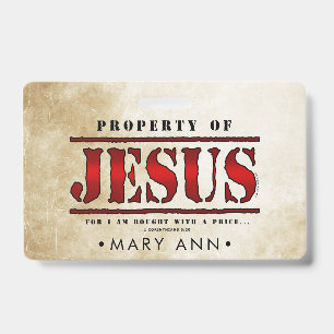 Badge Propriété de Jésus
