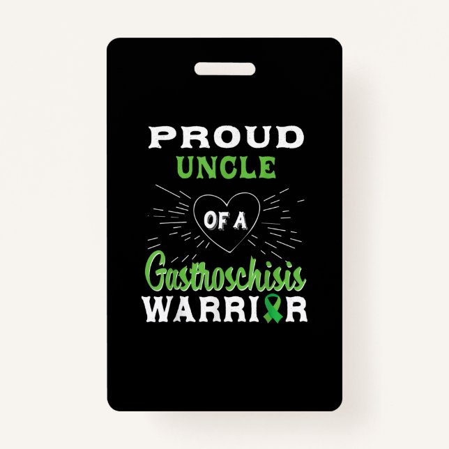 Badge Proud Uncle of A Gastroschisis Warrior Awareness . (Devant)