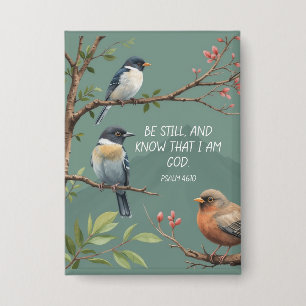 Badge Psaume 46:10 Bible chrétienne Verse Image