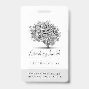 Badge Psychologue / Neurologue Minimaliste