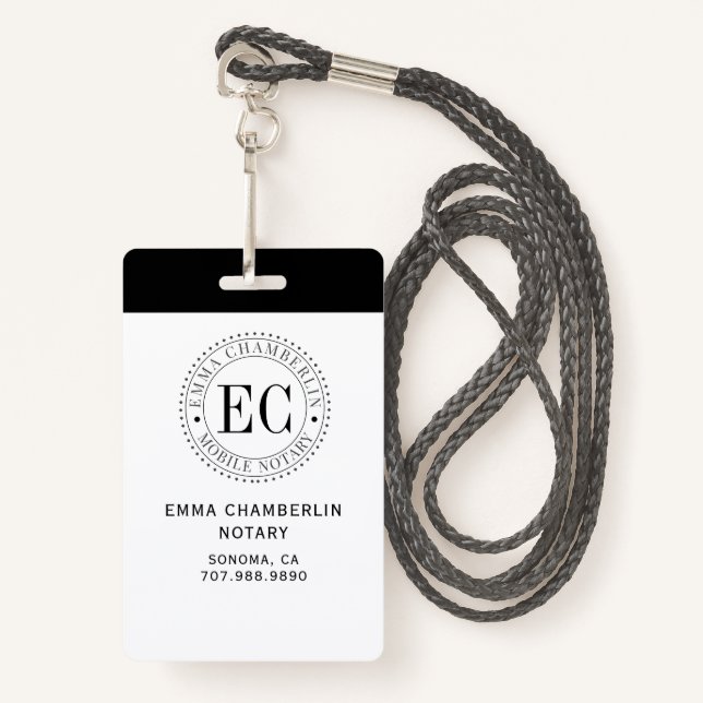 Badge Publique mobile (Devant avec lanière)