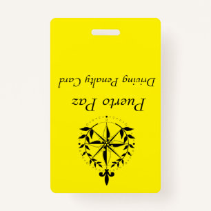 Badge Puerto Paz - Carte de peine de conduire (jaune)