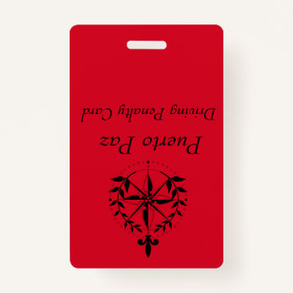 Badge Puerto Paz - Carte de pénalité de conduite (rouge)