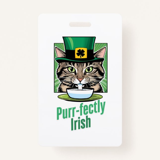 Badge Purr-fparfaitement irlandais (Devant)