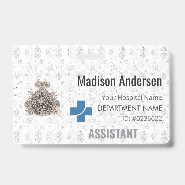 Badge PVC résistant au fading – Employé.Événement. (Avant)