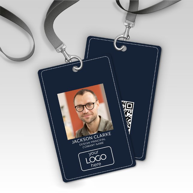 Badge QR Code Smart Contact • ID professionnelle bleue p (Créateur téléchargé)