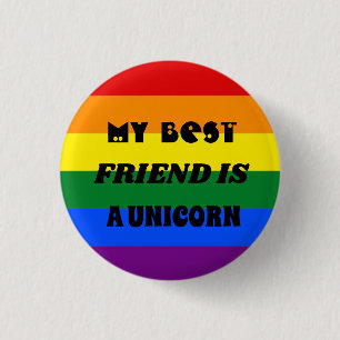 Badge RAINBOW MEILLEUR AMI EST UNICORN