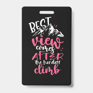 Badge Randonnée Meilleure Vue Arrive Après La Montée La