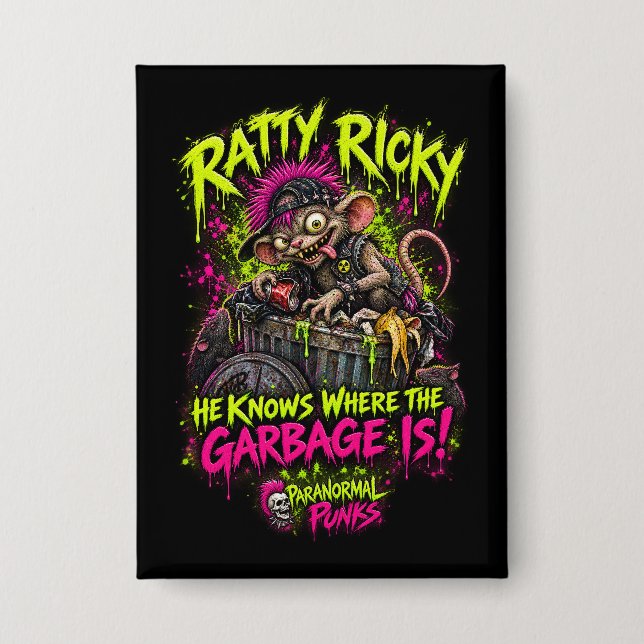 Badge Ratty Ricky – Punks Paranormaux (Recto)