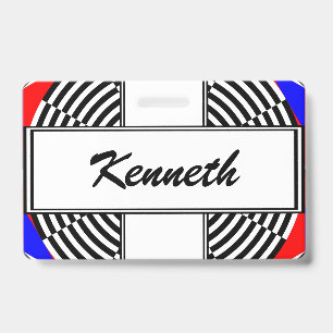 Badge Rayonnement noir et blanc par Kenneth Yoncich