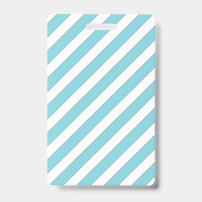 Badge Rayures diagonales bleu clair (Avant)