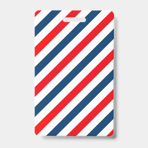 Badge Rayures diagonales tricolores
