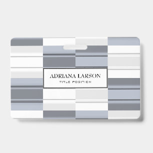 Badge Rectangle gris