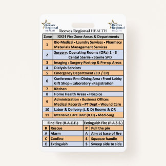 Badge Reeves incendie régional