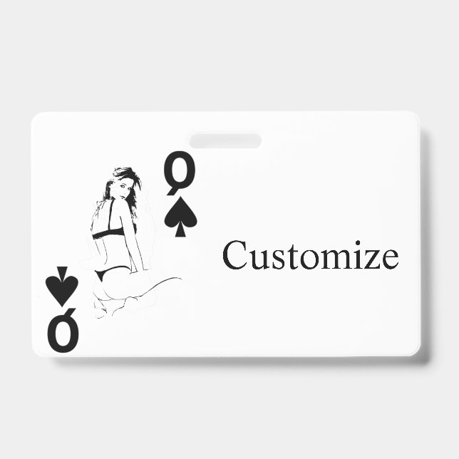 Badge Reine de pique Fille en bikini Thunder_Cove  (Avant)