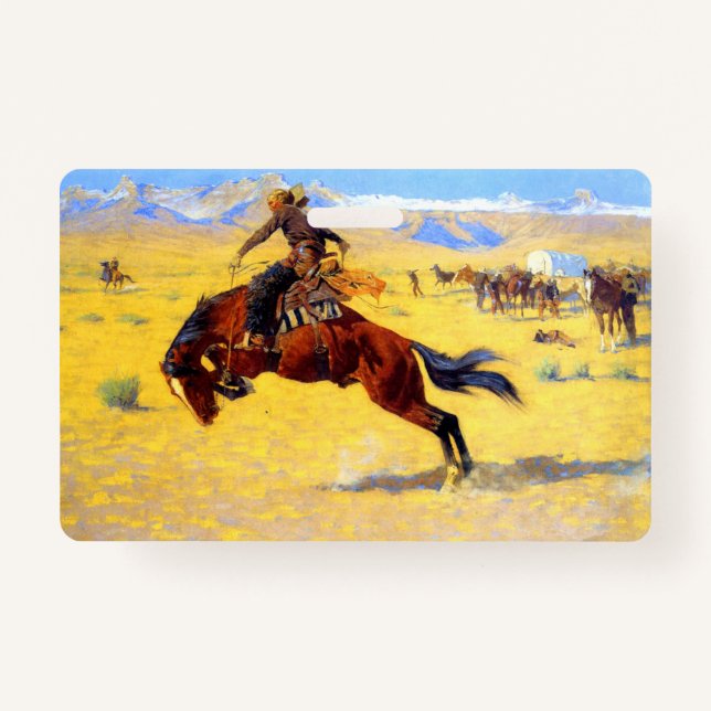 Badge Remington Old West Horse et Cowboy (Devant)