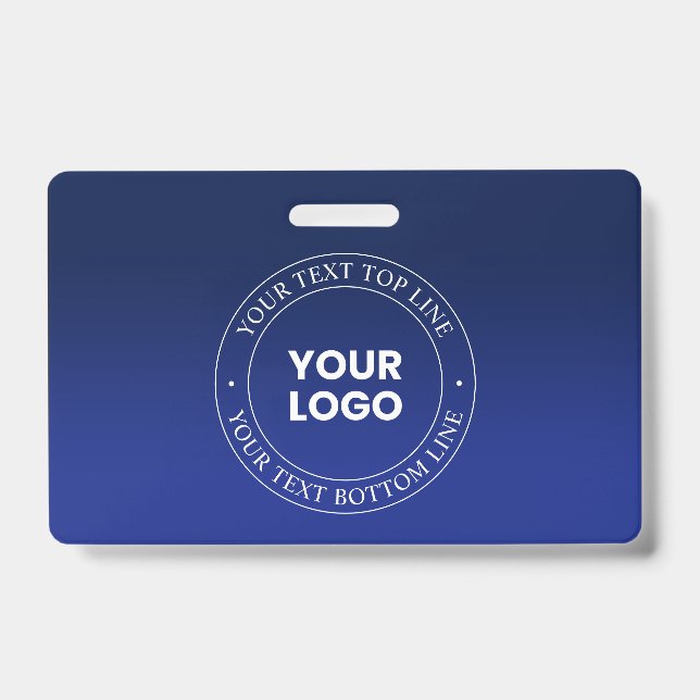 Badge Remplacement et texte faciles du logo | Dégradé bl (Avant)
