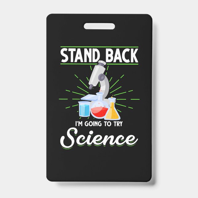 Badge Reposez-vous Je vais essayer Science Biologie Cade (Face)