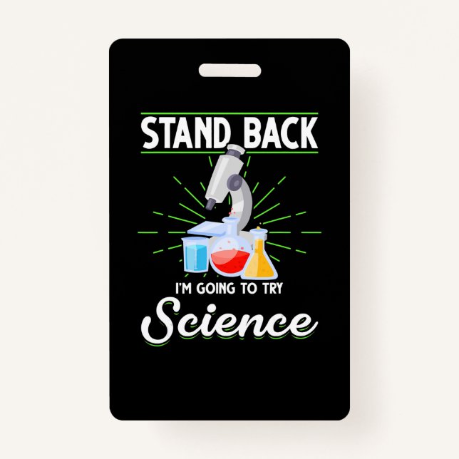 Badge Reposez-vous Je vais essayer Science Biologie Cade (Devant)