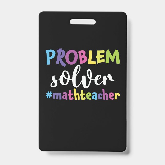 Badge Résolveur de problèmes de professeur de mathématiq (Avant)