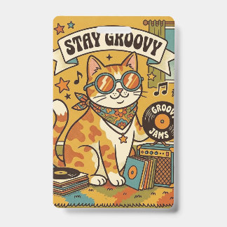 Badge RESTEZ GROOVY | Amateur d'animaux | Bohème