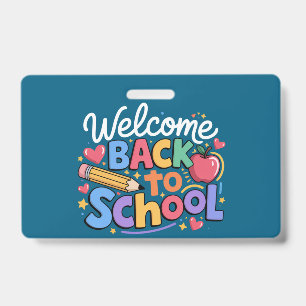 Badge Retour à l'école enseignant premier jour d'école d