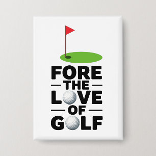 Badge Retraite Golf avec drapeau de golf Ballons de golf