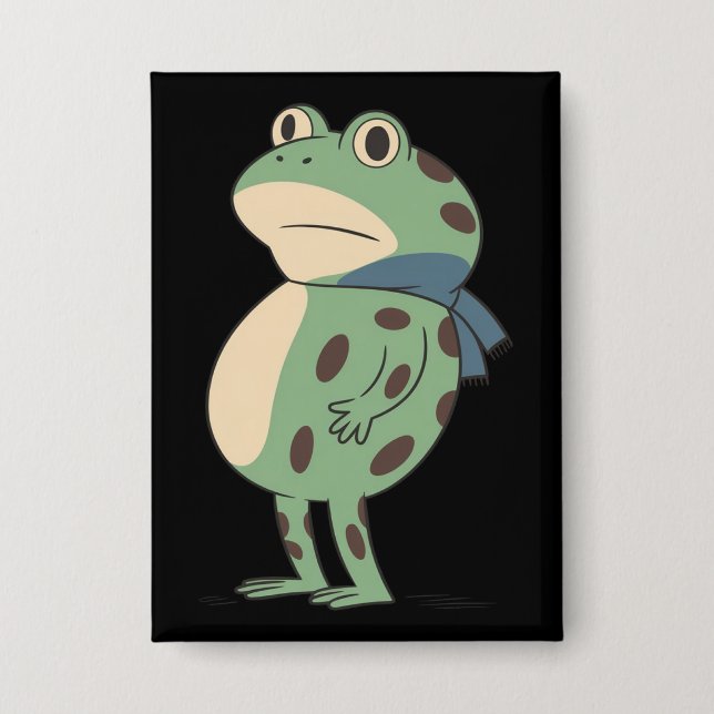 Badge Retro Portland Frog Protest Anti Fascism Anti Ice (Recto)