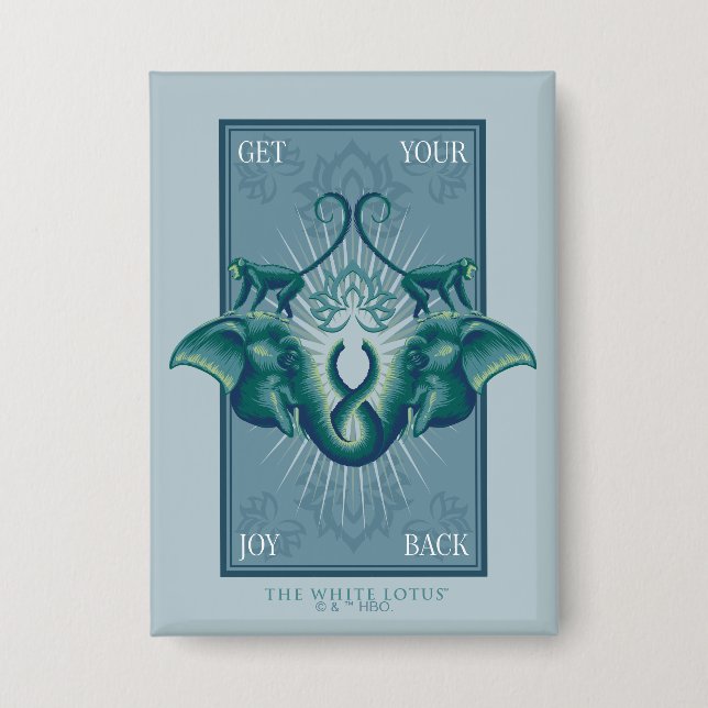 Badge Retrouvez votre joie - Le Lotus Blanc (Recto)