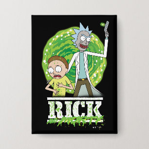 Badge RICK ET MORTY™   Éclat vert