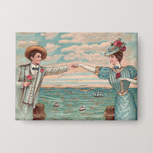 Badge Robe de mariage océanique victorien pour couple am