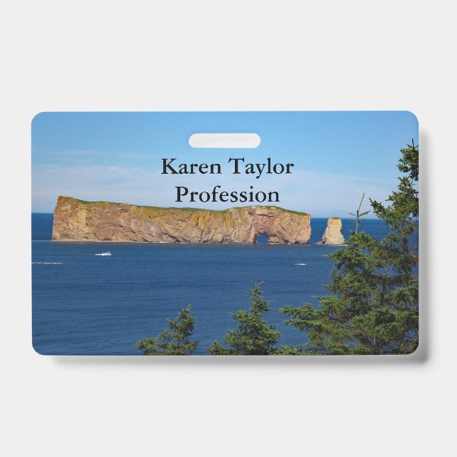 Badge Rocher Percé dans le golfe du Saint-Laurent (Face)