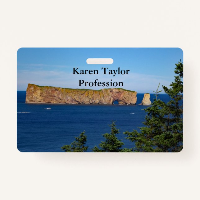 Badge Rocher Percé dans le golfe du Saint-Laurent (Devant)