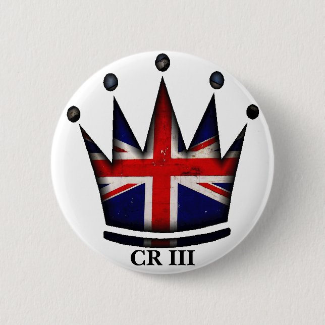 Badge Roi Charles III 6 Cm Rond (Devant)