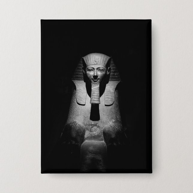 Badge Roi pharaon noir et blanc (Recto)