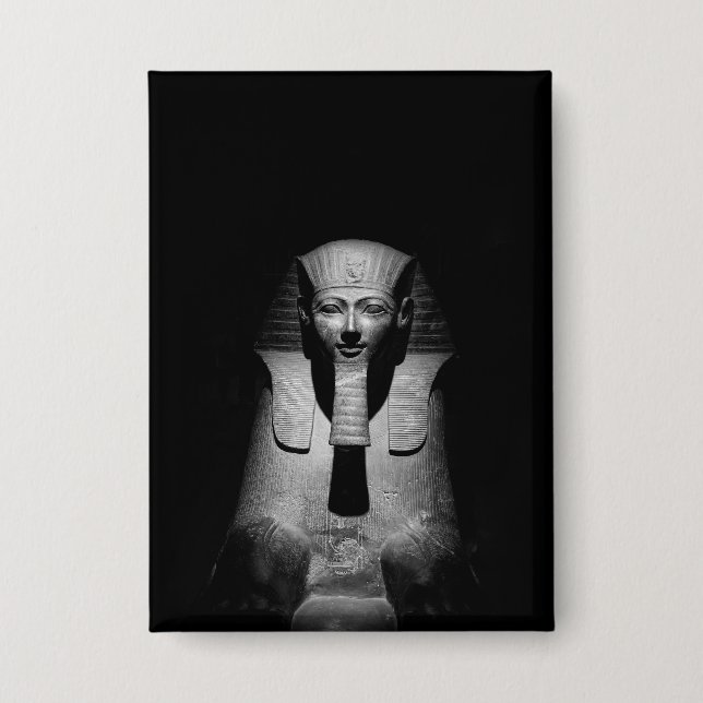Badge Roi pharaon noir et blanc (Recto)
