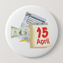 Badge Rond 10 Cm 15 avril -