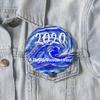 Badge Rond 10 Cm 2020 - the Blue Wave continues