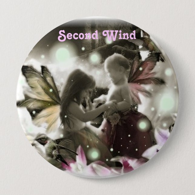 Badge Rond 10 Cm 402885183, deuxième vent (Devant)