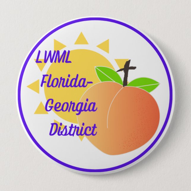 Badge Rond 10 Cm 4" Button with LWML FL-GA logo (Devant)