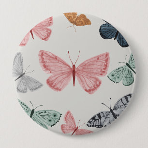 Badge Rond 10 Cm Accessoires de fête papillon Boho Favors
