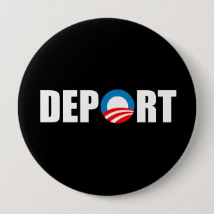 Badge Rond 10 Cm Adhésif pour pare-chocs d'Anti-Obama - expulsez