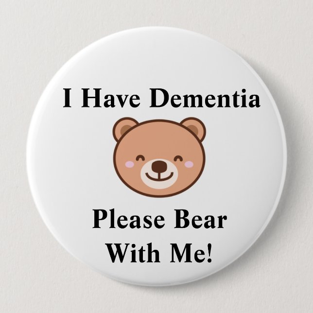 Badge Rond 10 Cm Adult "I Have Dementia" button (Devant)