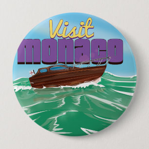 Badge Rond 10 Cm Affiche de voyage Visitez Monaco