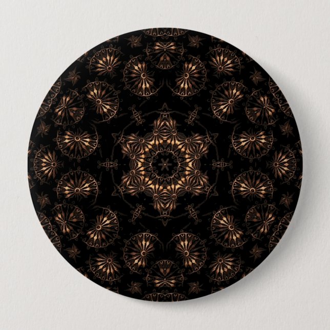 Badge Rond 10 Cm Âge de bronze Mandala (Devant)