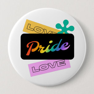Badge Rond 10 Cm Aimez l'amour de fierté. LGBT+pride. Arc-en-ciel