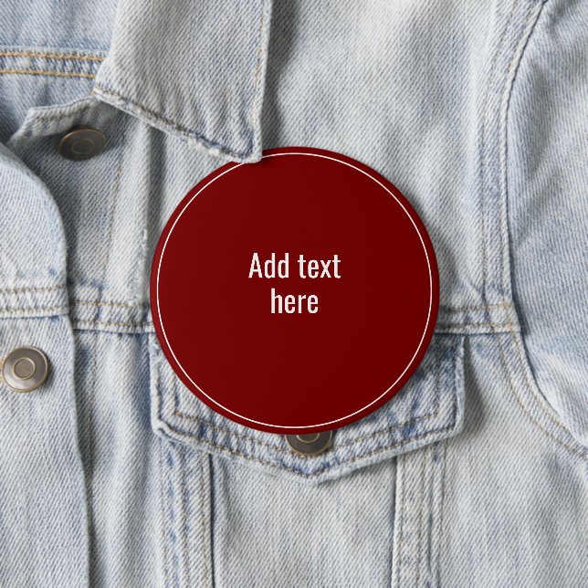 Badge Rond 10 Cm Ajouter votre texte ici - MODÈLE (En situation)