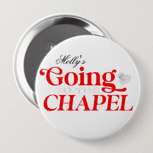 Badge Rond 10 Cm Aller à la chapelle - Personnalisé mariage concept