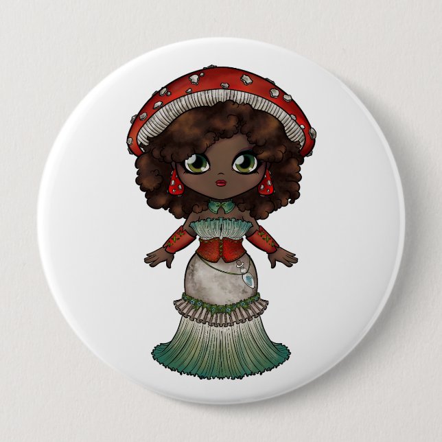 Badge Rond 10 Cm Amanite (Devant)