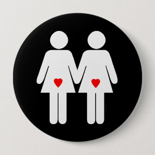 Badge Rond 10 Cm Amants lesbiens -